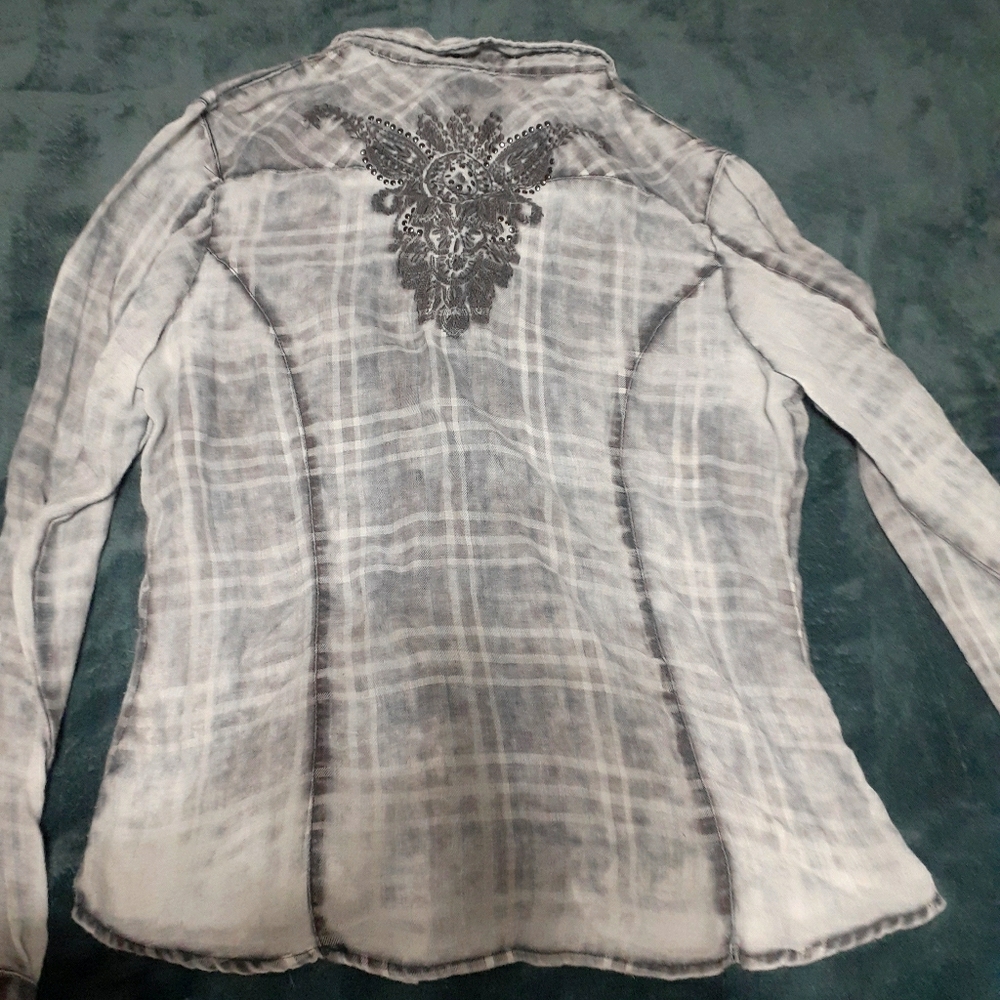 Womens Silver Dress Shirt